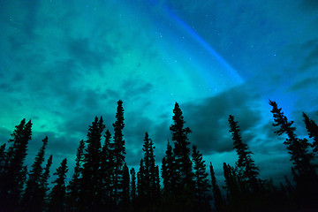 Image showing Wrangell Mountains Northern Lights Aurora Borealis Alaska Night 