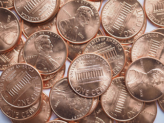 Image showing Dollar coins background