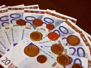 Image showing Retro look Euro bank notes