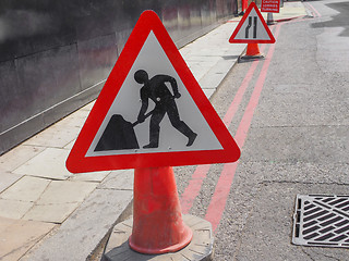 Image showing Roadworks sign