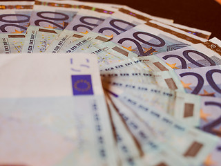 Image showing Retro look Euro bank notes