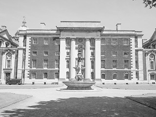 Image showing Black and white Naval College in London