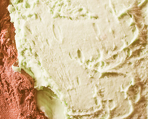 Image showing Retro looking Chocolate and mint icecream