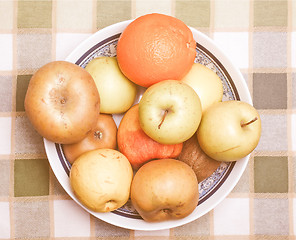 Image showing Retro looking Fruits