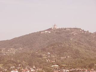 Image showing Retro looking Turin hills