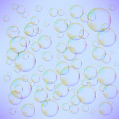 Image showing Transparent Colorful Foam Bubbles