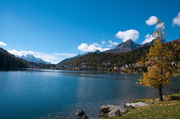 Image showing 
Overview of Lake St. Moritz, Switzerland