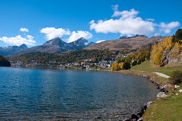 Image showing 
Overview of Lake St. Moritz, Switzerland