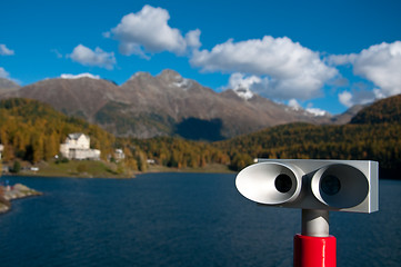 Image showing 
Overview of Lake St. Moritz, Switzerland