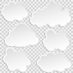 Image showing Set of clouds in the sky. illustration