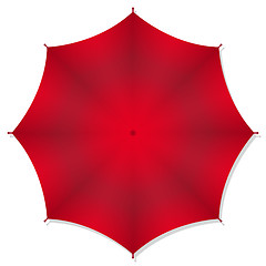 Image showing Red rain umbrellas. illustration.