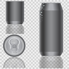 Image showing Aluminum packaging for beverages. illustration.