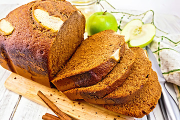 Image showing Bread apple on light board