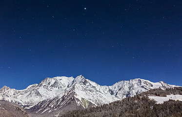 Image showing Mont Blanc by Night