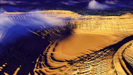 Image showing Volcanic landscape panorama