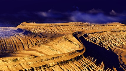 Image showing Volcanic landscape panorama