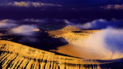 Image showing Volcanic landscape panorama