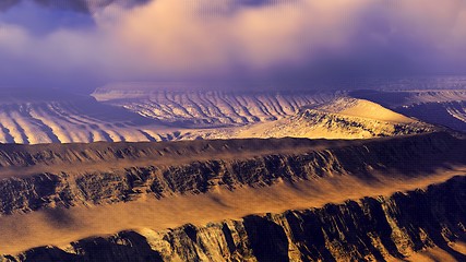 Image showing Volcanic landscape panorama