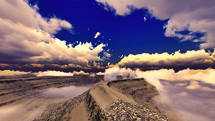 Image showing Volcanic landscape panorama