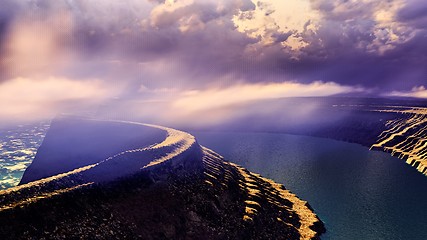 Image showing Volcanic landscape panorama