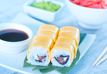 Image showing fresh sushi 