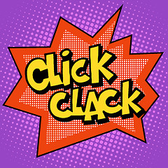 Image showing click clack inscription style comic books