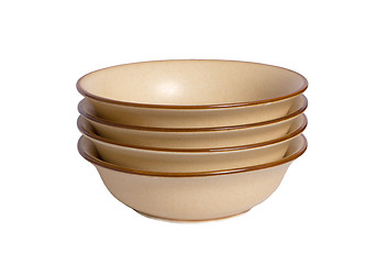 Image showing Vintage empty bowls