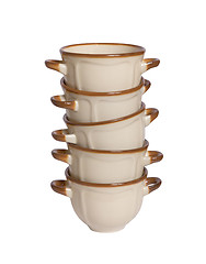 Image showing Vintage empty bowls