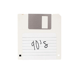 Image showing Floppy Disk - Tachnology from the past, isolated on white