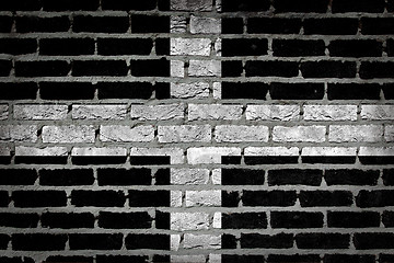 Image showing Dark brick wall - Cornwall