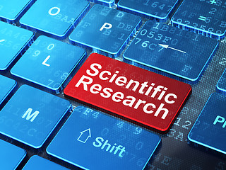 Image showing Science concept: Scientific Research on computer keyboard background