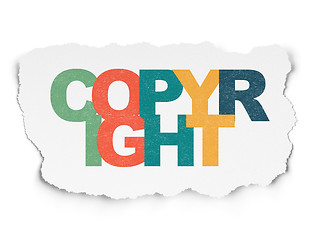 Image showing Law concept: Copyright on Torn Paper background