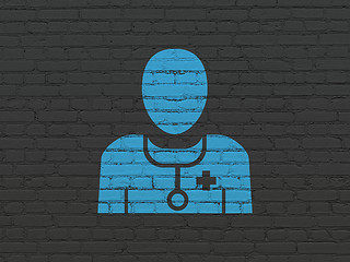 Image showing Medicine concept: Doctor on wall background