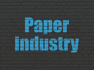 Image showing Manufacuring concept: Paper Industry on wall background