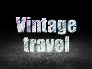 Image showing Travel concept: Vintage Travel in grunge dark room