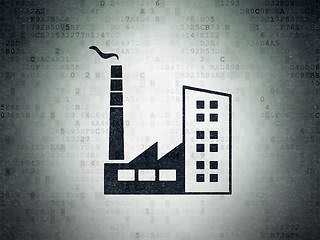 Image showing Industry concept: Industry Building on Digital Paper background