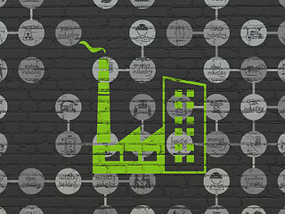 Image showing Industry concept: Industry Building on wall background