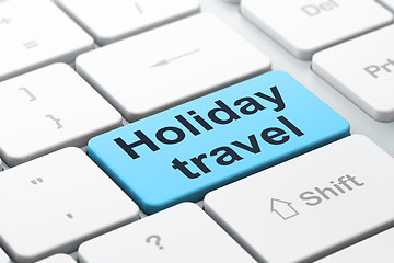 Image showing Tourism concept: Holiday Travel on computer keyboard background