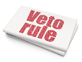Image showing Politics concept: Veto Rule on Blank Newspaper background