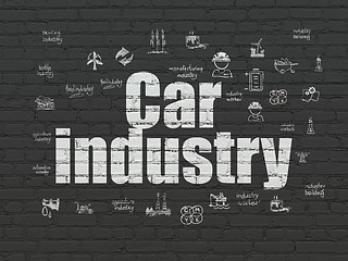 Image showing Manufacuring concept: Car Industry on wall background