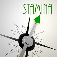 Image showing Stamina on green compass
