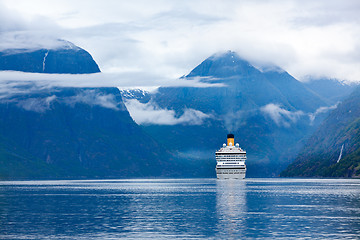 Image showing Cruise Liners On Hardanger fjorden