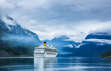 Image showing Cruise Liners On Hardanger fjorden