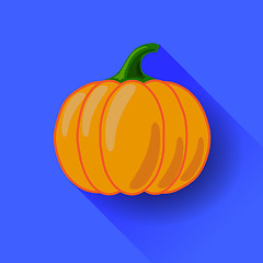 Image showing Orange Pumpkin Icon Isolated