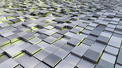 Image showing silver metallic cubes