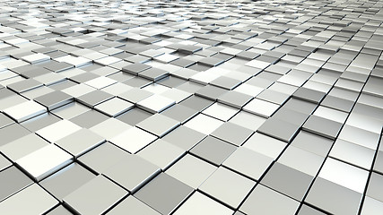 Image showing silver metallic cubes