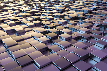 Image showing purple metallic cubes