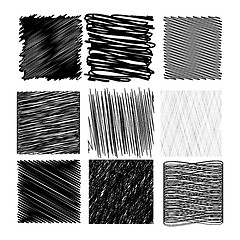 Image showing Set of Diagonal Strokes Patterns