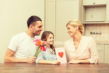 Image showing happy family celebrating mothers day