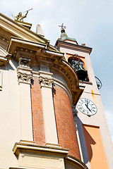 Image showing  building   tower in italy europe old  stone and bell